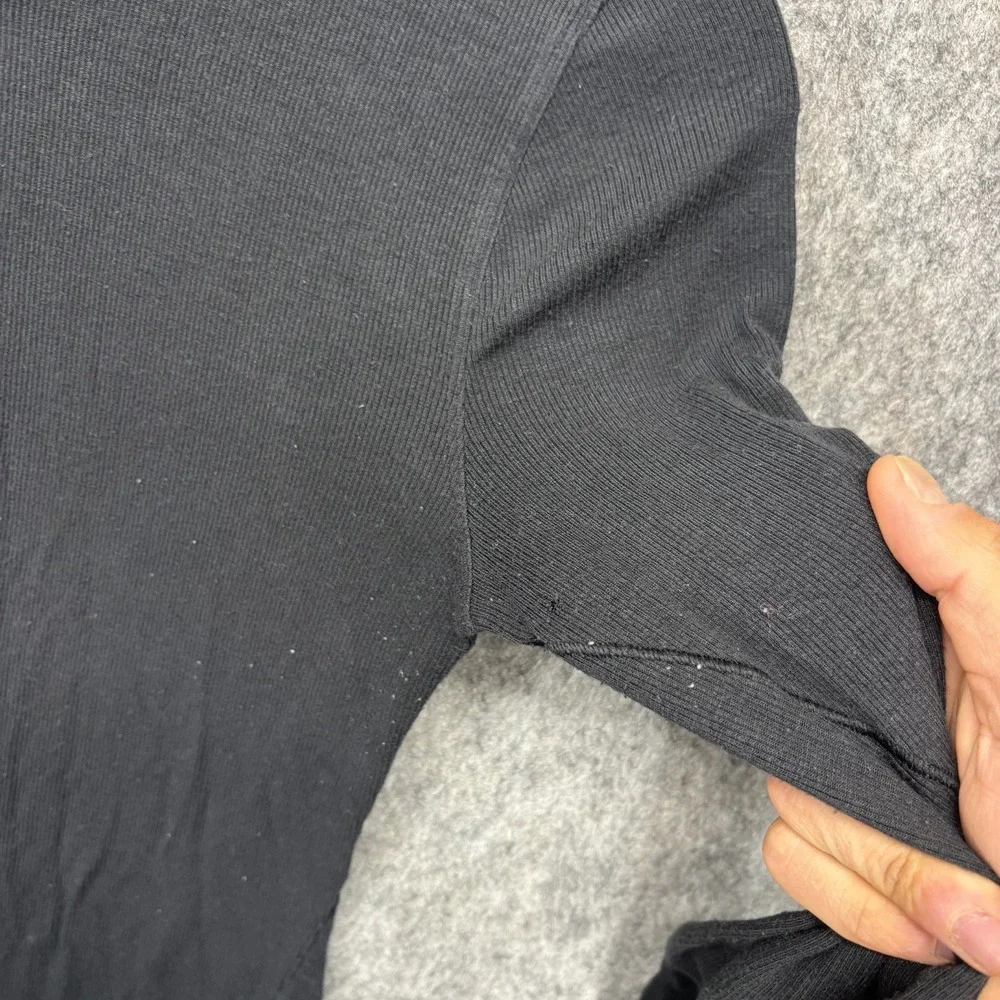 Lululemon Hold Tight Henley Long Sleeve Women's‎ XS Black Cotton Athleisure